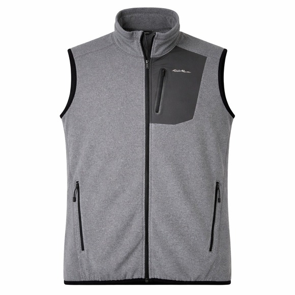 Eddie Bauer Other - Eddie Bauer Mens Full Zip Fleece Vest Gray Size L Tall Gorpcore Outdoors Utility